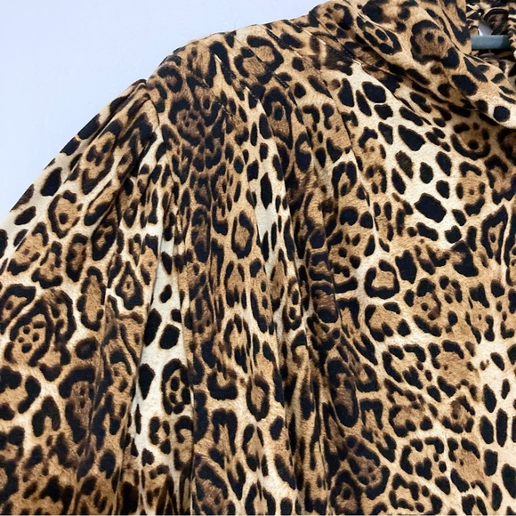Ronny Kobo Adina Leopard Long Sleeve Mini Dress Size M - Picture 6 of 14